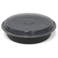 Maple 9" Round Black Cont/Clear Lid 150/CS