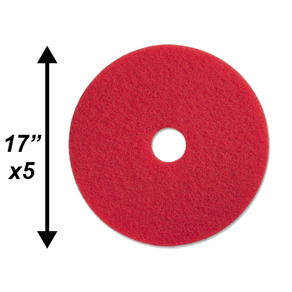 PPC 17" Red Buffing Pad 5/CS