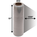 Pallet Wrap 18" x 80G x 1500F 4/CS
