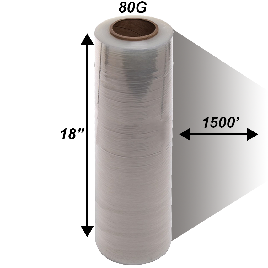 Pallet Wrap 18" x 80G x 1500F 4/CS