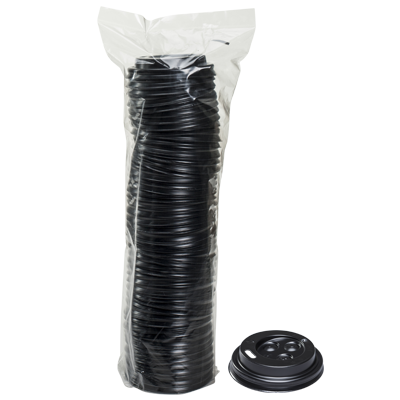8oz Black Dome Hot Lid 1000/cs