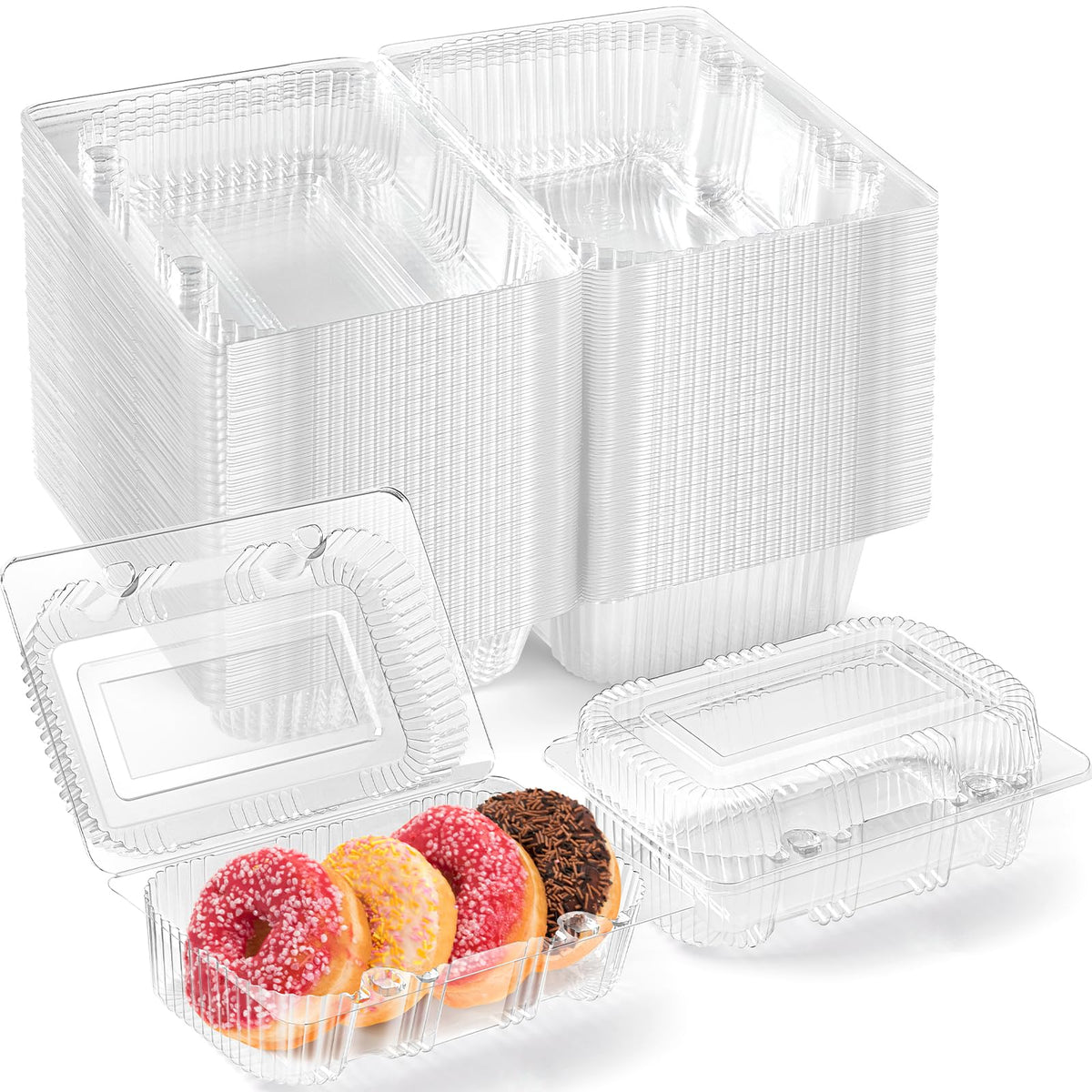 Hinged Pastry Container (8.07"x5.90"x3.35") 400/BX