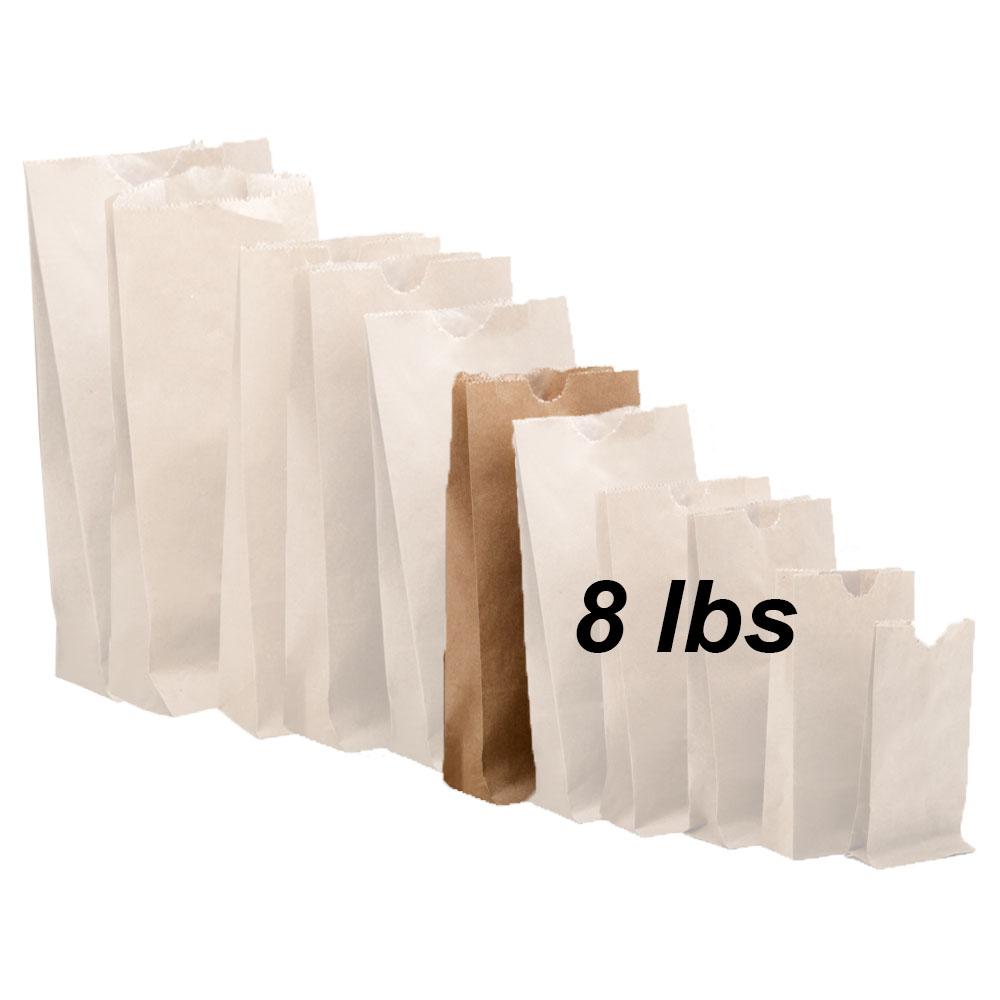 8lb Brown Paper Bags 500/PK
