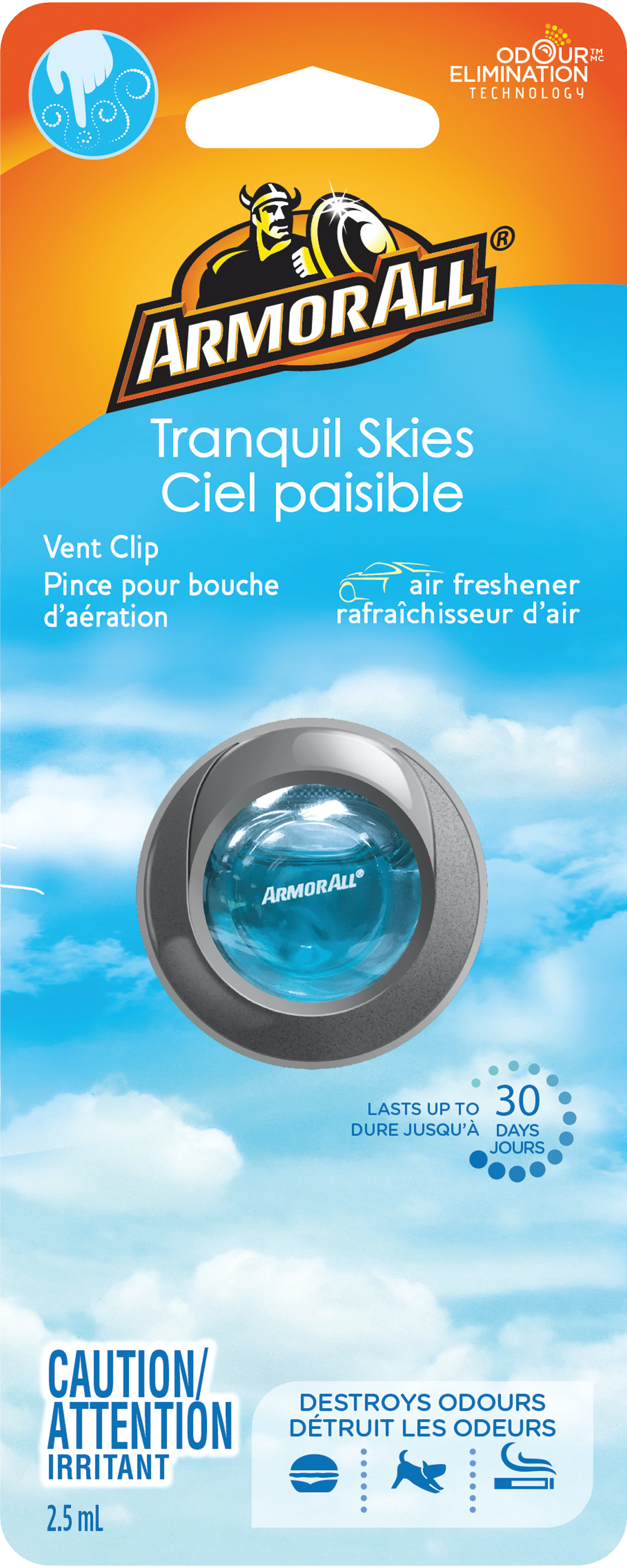 Armor All Tranquil Skies Vent Clip Air Freshener 2.5mL