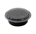 Maple 6"  Round Black/Clear Lid 150/cs