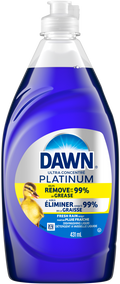 Dawn Ultra Platinum Fresh Rain Scent Dishwashing Liquid 431mL