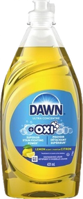 Dawn Ultra + Oxi Lemon Scent Dishwashing Liquid 431mL
