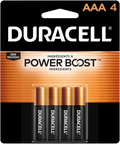 Duracell Coppertop Alkaline Batteries AAA 4ct