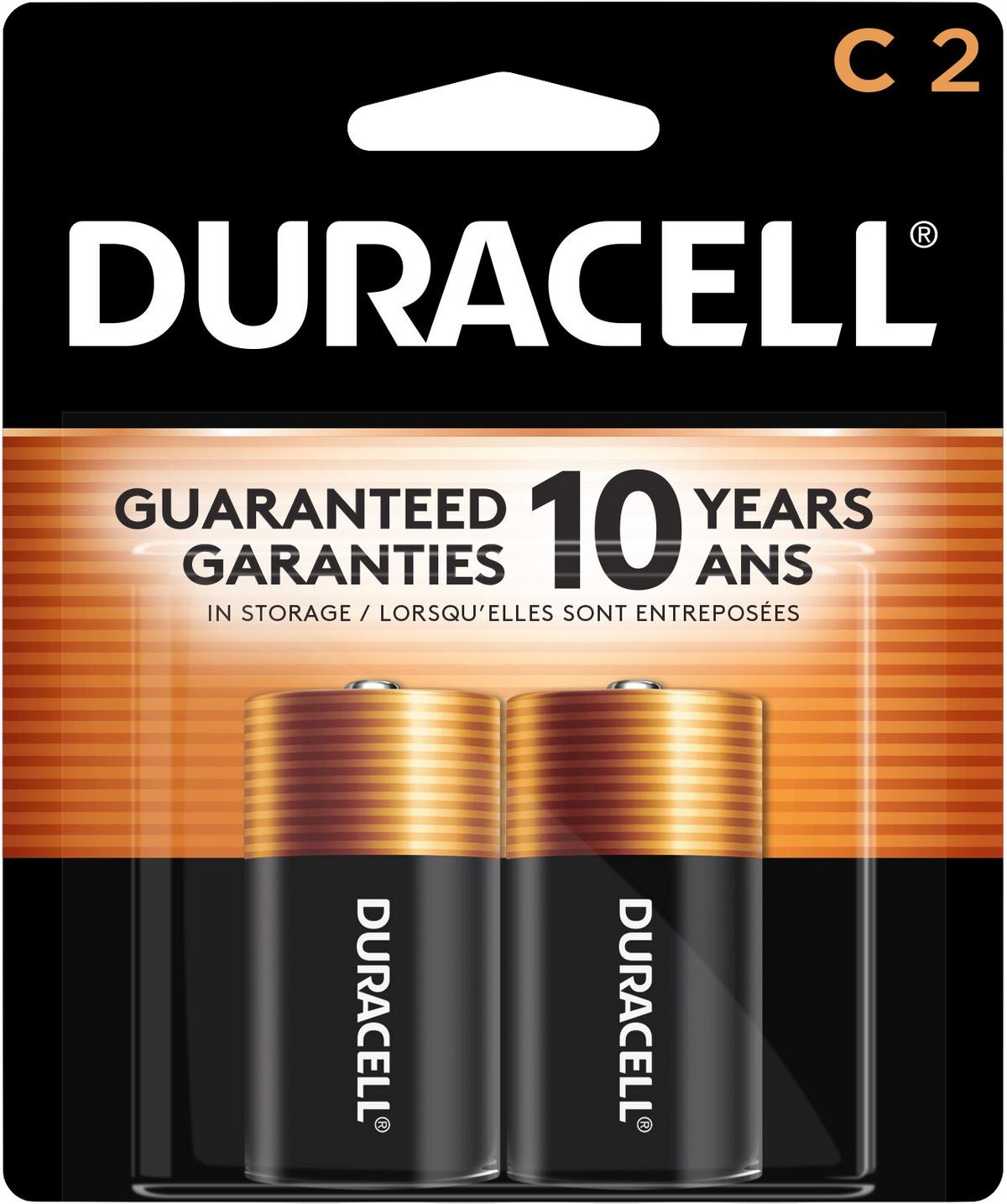 Duracell Coppertop Alkaline Batteries C 2ct