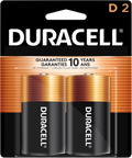 Duracell Coppertop Alkaline Batteries D 2ct