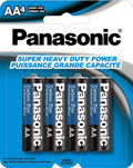 Panasonic Super Heavy Duty Power Carbon Zinc Batteries AA 4/pk