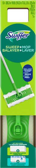 Swiffer Sweep + Mop Kit 1 Sweeper + 5 Dry Cloths + 3 Wet Cloths