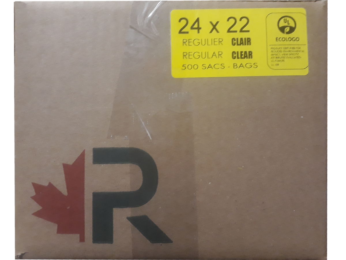 24x22  CLEAR Garbage Bags 500/cs