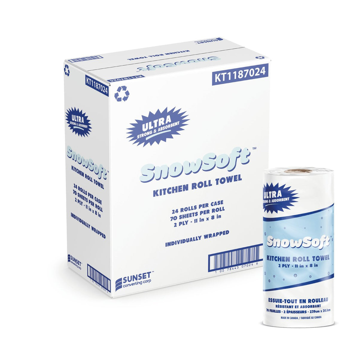 Snow Soft Kitchen Roll Towel 2ply 24x70 sheets