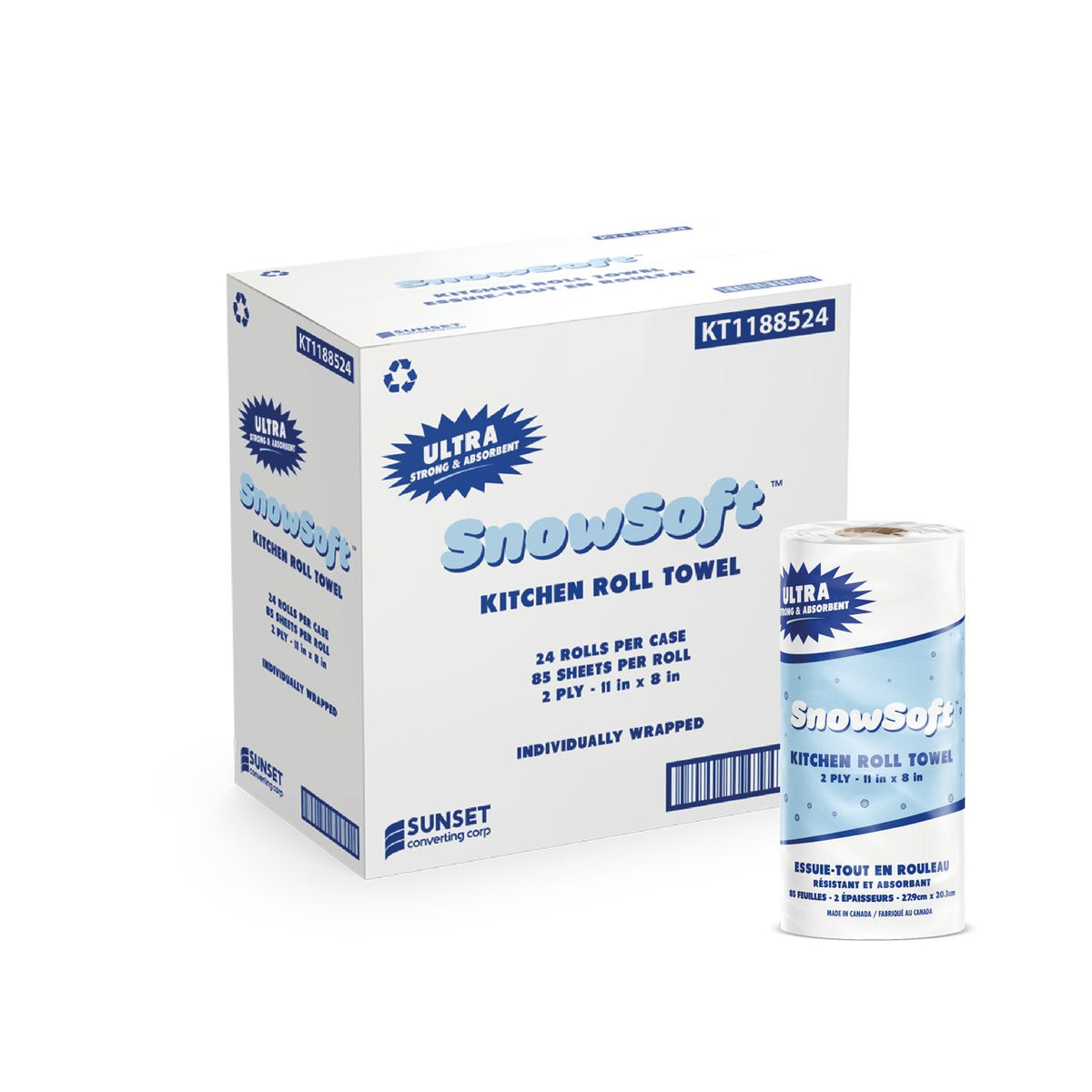 Snow Soft Kitchen Roll Towel 2ply 24x85 sheets
